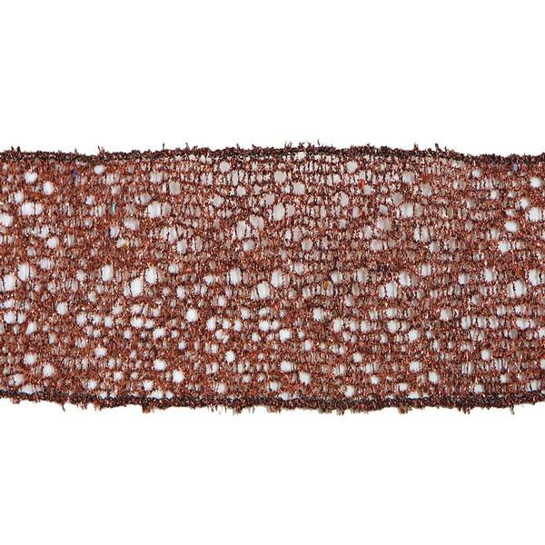 2.5" x 10yd Chocolate Glitter Mesh Ribbon