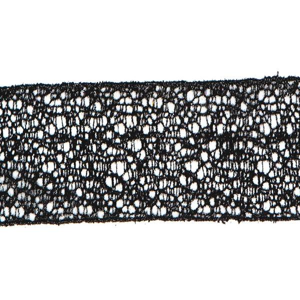 2.5" x 10yd Black Glitter Mesh Ribbon
