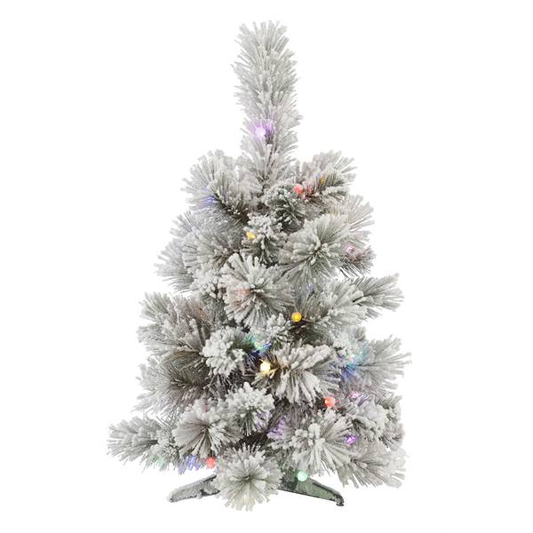 2' x 16" Artificial Flocked Aspen 50 Multi-Color Italian LED Lights