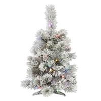 Vickerman 2' x 16" Artificial Flocked Aspen 50 Multi-Color Italian LED Lights