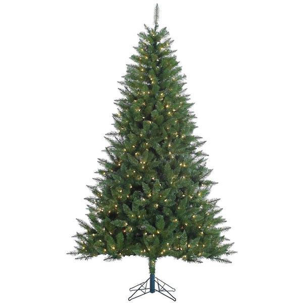 7.5' x 52" Artificial Lincoln Fir 500 Clear Lights