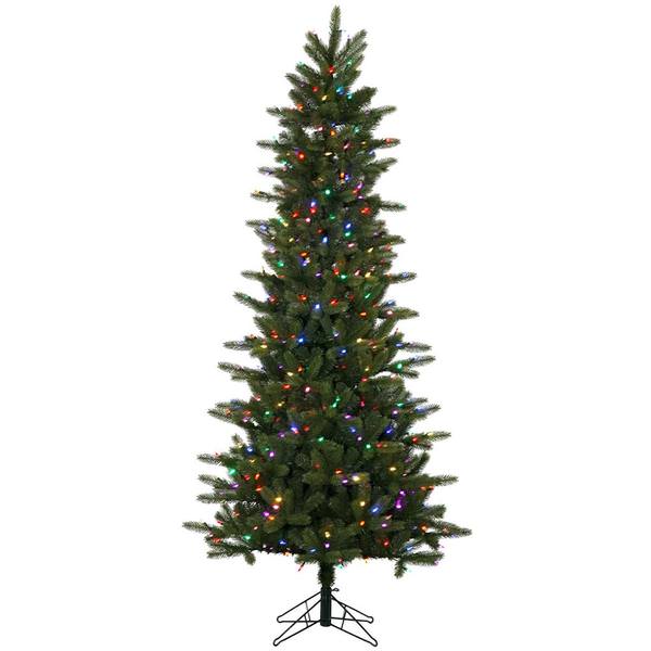 7.5' x 42" Artificial Kennedy Fir Slim 500 Multi-Color Italian LED Lights