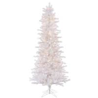 Vickerman 8.5' x 46" Crystal White Pine Slim 650 Clear Lights