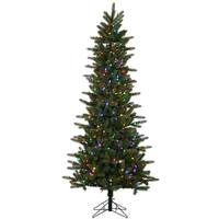 Vickerman 12' x 62" Artificial Kennedy Slim Fir Tree 1600 Multi-Color LED Lights