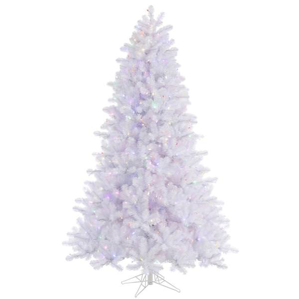 7.5' x 55" Crystal White Pine 750 Multi-Color Italian LED Lights