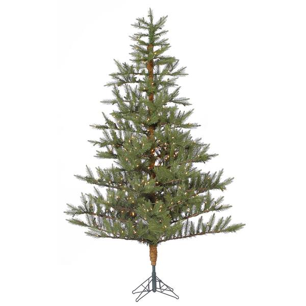 7' x 56" Artificial Flat Rock Pine 400 Clear DuraLit Miniature Lights