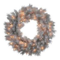 Vickerman 24" Artificial Silver White Pine 50 Clear Miniature Lights