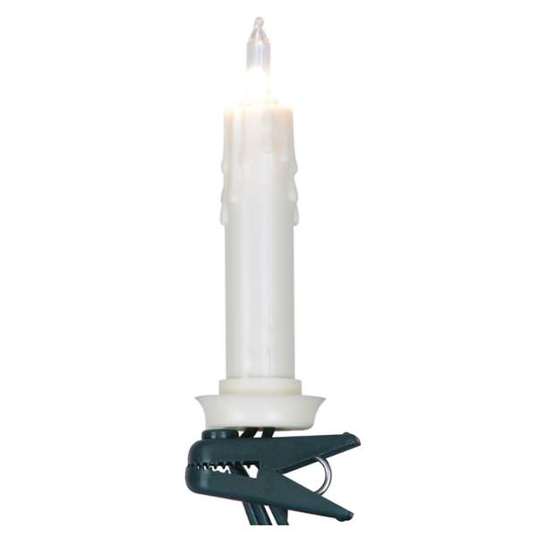 10 Light Clear Flame Ivory Candle String Light (Set of 10)
