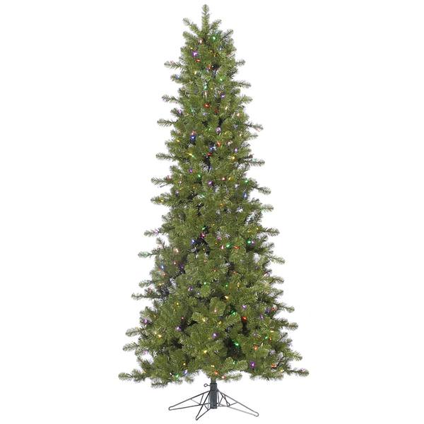 8.5' x 46" Artificial Slim Ontario Spruce 650 Multi-Color Italian LED Lights
