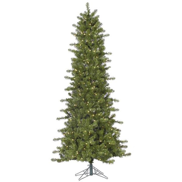 10' x 52" Artificial Slim Ontario Spruce 950 Warm White Italian LED Lights
