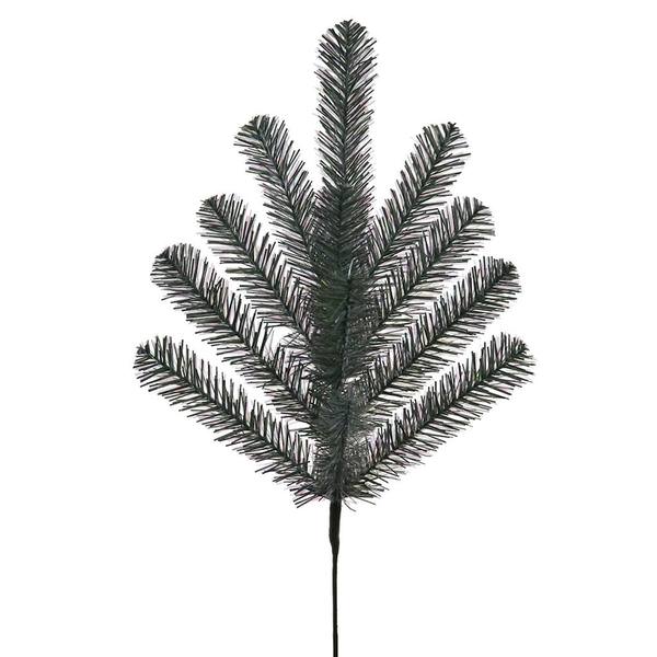 18" Artificial Blue Crystal Pine Spray