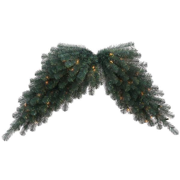 48" Artificial Blue Crystal Swag Garland