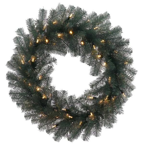 24" Artificial Blue Crystal 50 Clear DuraLit Miniature Lights