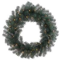 Vickerman 30" Artificial Blue Crystal Pine 70 Warm White LED Miniature Lights