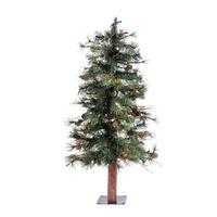 Vickerman 3' x 24" Artificial Mixed Country Pine 50 Warm White Italian LED Lights