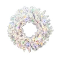 Vickerman 20" Artificial Crystal White Spruce 50 Multi-Colored Miniature Lights
