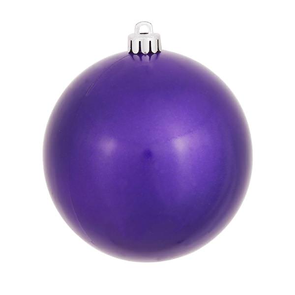 4" Purple Pearl Finish Ball Ornament