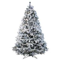 Vickerman 4.5' x 44" Artificial Flocked Alaskan Pine 300 Warm White Italian LED Lights