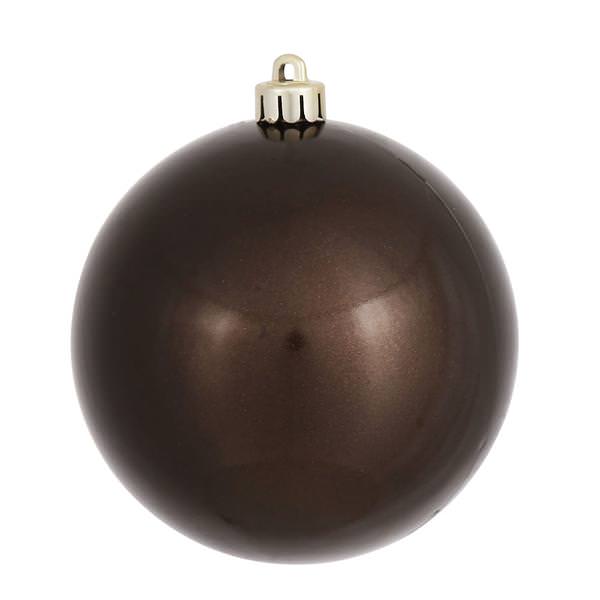 4" Chocolate Pearl Finish Ball Ornament
