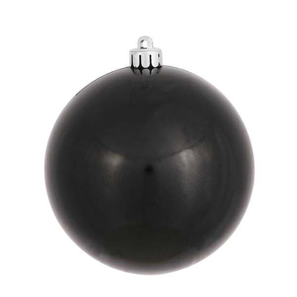 4" Black Pearl Finish Ball Ornament