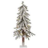 Vickerman 2' x 14" Artificial Flocked Alpine 50 Warm White Italian LED Lights