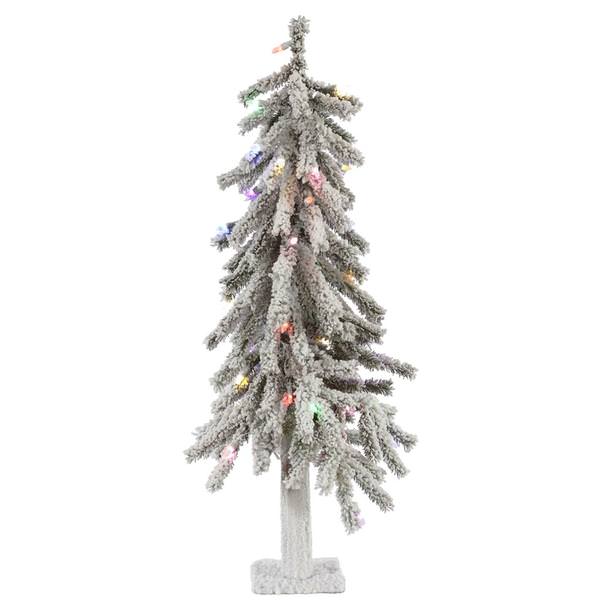 2' x 14" Artificial Flocked Alpine 50 Multi-Color Italian LED Lights