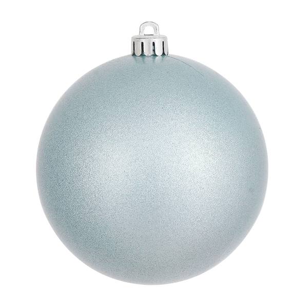 4" Baby Blue Pearl Finish Ball Ornament