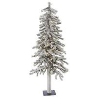 Vickerman 4' x 23" Artificial Flocked Alpine 100 Warm White Italian LED Lights