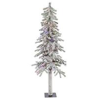 Vickerman 5' x 27" Artificial Flocked Alpine 150 Multi-Color Italian LED Lights