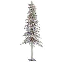 Vickerman 7' x 41" Artificial Flocked Alpine 300 Multi-Color Italian LED Lights