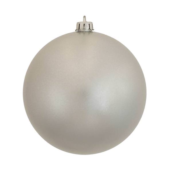 4.75" Silver Pearl Finish Ball Ornament