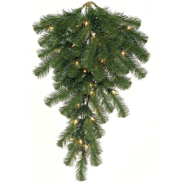 2.5' Artificial Douglas Fir Teardrop 50 Warm White LED Lights