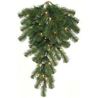 View 2.5' Artificial Douglas Fir Teardrop 50 Warm White LED Lights