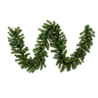 Vickerman 9' x 12" Artificial Douglas Fir Garland 50 Warm White Italian LED Lights