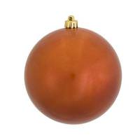 Vickerman 4.75" Burnished Orange Pearl Finish Ball Ornament