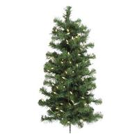 Vickerman 3' x 21" Artificial Douglas Fir 100 Warm White Italian LED Lights Wall Tree