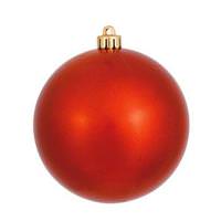 Vickerman 6" Burnished Orange Pearl Finish Ball Ornament