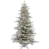 Vickerman 6.5' x 53" Artificial Flocked Sierra Pine 400 Warm White Italian LED Lights