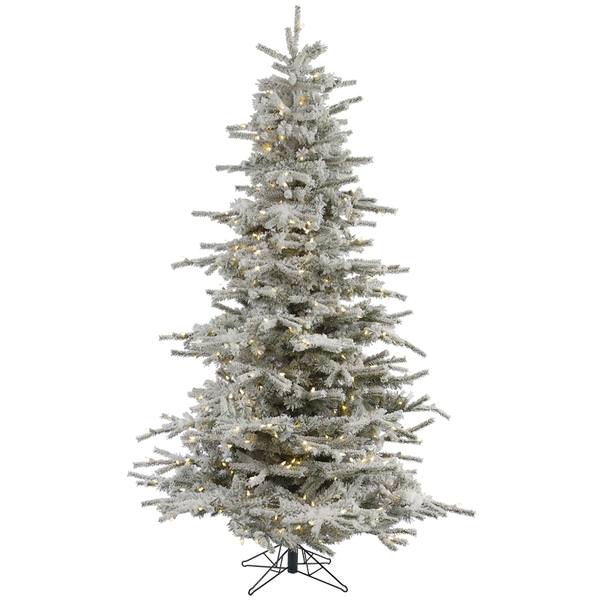 12' x 75" Artificial Flocked Sierra 1,850 Warm White Italian LED Lights