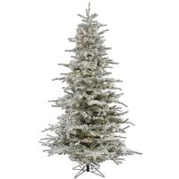 View 12' x 75" Artificial Flocked Sierra 1,850 Warm White Italian LED Lights