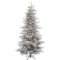 Vickerman 6.5' x 49" Artificial Flocked Slim Sierra 550 Multi-Color Italian LED Lights