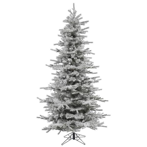 7.5' x 50" Artificial Flocked Slim Sierra Pine