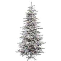 Vickerman 7.5' x 50" Artificial Flocked Slim Sierra Pine 700 Multi-Color Italian LED Lights