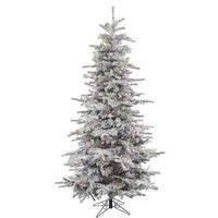 Vickerman 10' x 66" Artificial Flocked Slim Sierra Tree with 1,450 Multi-Color LED Lights