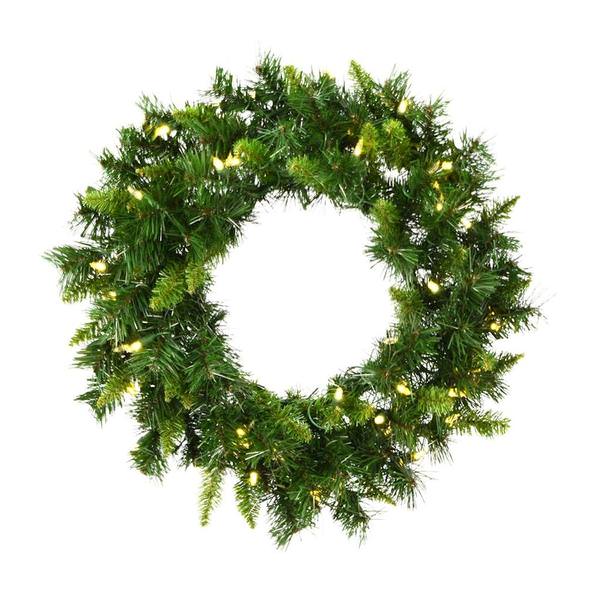 24" Artificial Imperial Pine 50 Warm White Italian LED Lights
