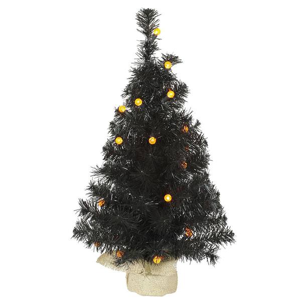 2' Black Pine 25 Orange G12 Berry LED Lights