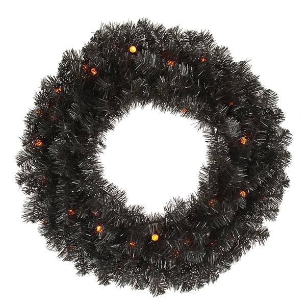 24" Artificial Black Pine 20 G12 Berry LED Lights