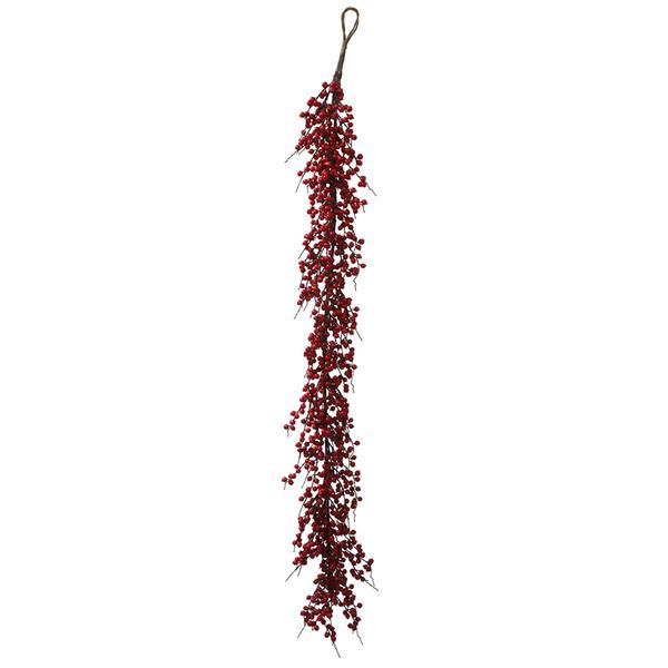 5' Artificial Red Indoor/Outdoor Wild Berry Garland