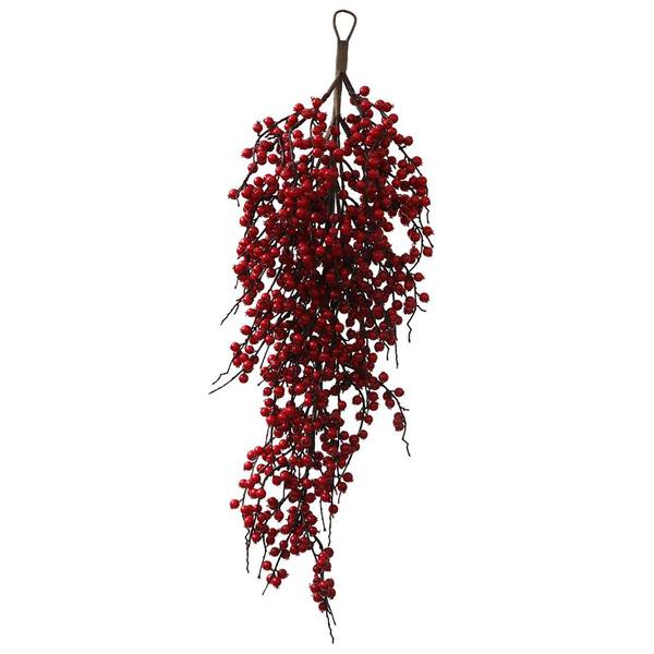32" Artificial Red Indoor / Outdoor Wild Berry Teardrop