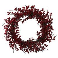 Vickerman 28" Artificial Red Indoor / Outdoor Wild Berry Twiggy Wreath